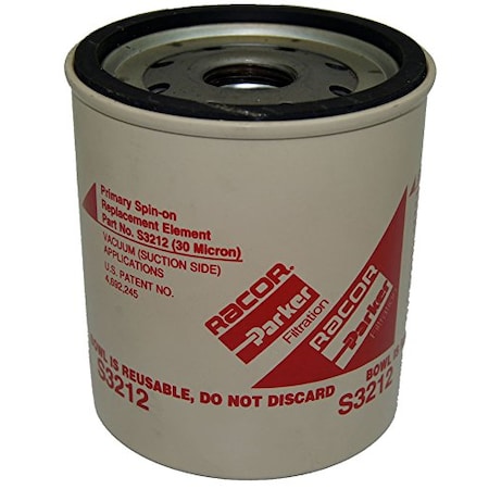 Racor Racor Spin-On Elements, 3.63", S3212 S3212